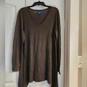 Womens Apt. 9 Brown V-neck Sweater Tunic